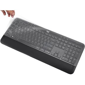 Keyboard Cover Skin Compatible with Logitech MK545 Advanced Wireless Keyboard, Logitech MK540 Advanced Wireless Keyboard Keyboard Protector - Black