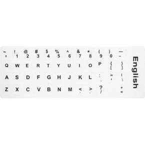 [2PCS Pack] HRH Thai Keyboard Stickers,PC Keyboard Stickers Black Background with White Lettering for Computer in Kuwait