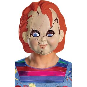 Disguise, Official Childs Play Adult Chucky, Single Plastic Half Mask Costume Accessory, Multicolored, One Size