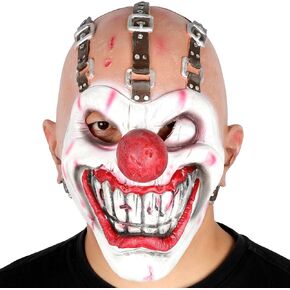 Creepy Evil Killer Joker Mask Red Nose Clown Mask Halloween Masquerade Prom Costume Cosplay Props