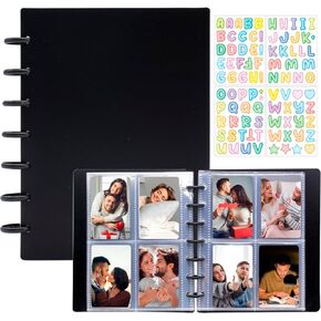 2×3 Inch Photo Album for Polaroid Fujifilm Instax Mini 11 12 9 8+ 8 7+ Instant Camera, KODAK Step/Canon IVY/HP Sprocket Color Photo Printer with 20Pcs Inner Pages (Black)