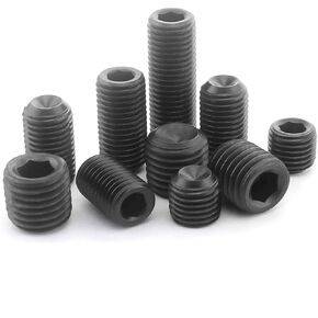 M6 x 5mm Socket Set Screws, Grade 12.9 Carbon Steel Socket Set Screws Hexagon Socket Drive Headless Screws Black, Pack of 30