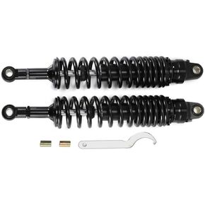 360mm 380mm 400mm 420mm Universal Motorbike Air Shock Absorber Rear Suspension ATV Quad Scooter Dirt Bike For YZF-R1 YZF-R6 YZF-125 XC EXC XCF (Black, 13.38 inch 340mm)