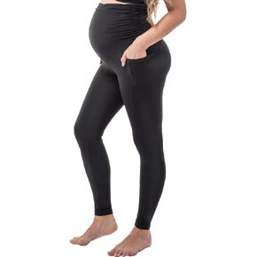 Maternity Leggings with Pockets - Over The Belly Women's Maternity Leggings Buttery Soft Pregnancy Casual Yoga Tights