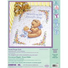 Sweet Prayer Stamped Cross Stitch Quilt Kit-34 Inch x43 Inch