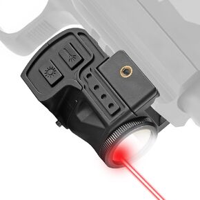 500 Lumens Pistol Laser Light Combo,Tactical Weapon Light Laser,Gun Flashlight Laser with Red Beam,Red Laser Sight for Handguns,Glock,Taurus and Other Pistols with Picatinny Rails