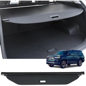 غطاء البضائع مصمم لسيارة Toyota 4Runner 2010-2023 خلفي قابل للسحب مقاوم للماء غطاء حماية للأمتعة (أسود) in Kuwait