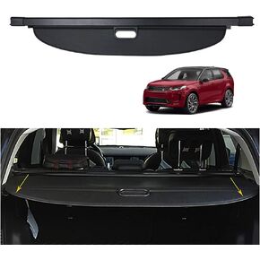 Powerty Custom Fit for Cargo Cover Land Rover Discovery Sport 2014 2015 2016 2017 2018 2019 Retractable Rear Trunk Security Cover Shielding Shade Black