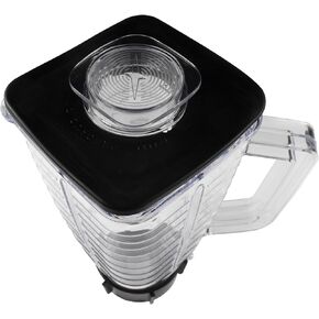 HQRP Plastic Jar Set Replacement Compatible with Oster Osterizer Blender, 004954-011-090 014709-156-000 004902-003-NP0 084036000000, 1.25L Pitcher, 0.33 Gallon Capacity