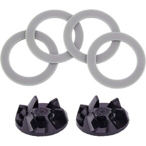 2Pcs SPB7-20TXN Blender Blade Driver Clutch and 4Pcs CUCB-456-3 Rubber Gasket Sealing O-ring, Replacement Parts for Cuisinart Blenders BFP703 BFP703B BFP-703CH SPB-7 SPB-7BK CB8 CB9 CBT-500, CB-18