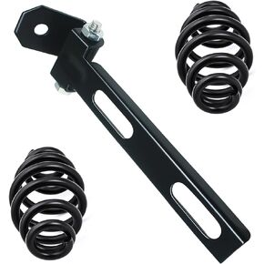 Barrel Solo Seat Spring (Black) 3" + Seat Bracket Mounting Kit Motorcycle Compatible for Harley Honda Yamaha Kawasaki Suzuki Sportster Bobber Chopper