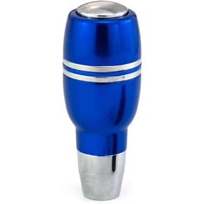 Push Button Car Knob Shifter Handle, Aluminum Alloy Gear Stick Shift Fit Most Automatic Transmissions, Black Leather Covered