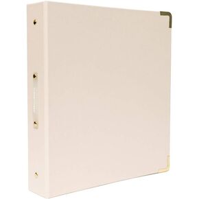 russell+hazel Vegan Leather Signature Binder Bone (51188)