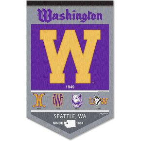 College Flags & Banners Co. Washington UW Huskies Heritage History Banner Pennant