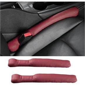 BELOMI Car Seat Gap Filler, 2 PCS Microfiber Leather Crevice Catcher Plug Drop Blocker, Fill The Gap Between Seat and Console, Stop Things from Dropping Under, Universal for Car SUV Truck (Brown)