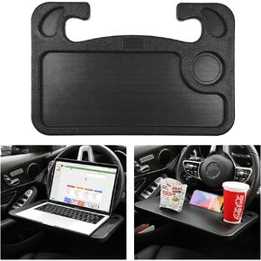 Auto Steering Wheel Desk,Steering Wheel Tray with Pen Slot&Cup Sink,Car Tray for Eating Working,Universal Car Gadgets of Car Essentials for Women Men in Kuwait
