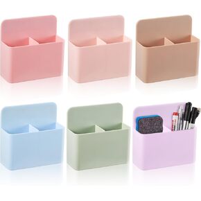 6 قطع حامل أقلام مغناطيسي للمسح الجاف، حامل أقلام مغناطيسي للسبورة البيضاء، منظم تخزين أقلام الرصاص المغناطيسية للمكتب، خزانة الثلاجة، الفصول الدراسية، الخزائن المعدنية (لون المعكرون) in Kuwait