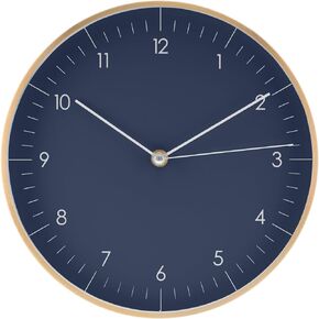 LUUK LIFESTYLE Modern Wall Clock with Silent Movement and no Ticking, Scandinavian Design, Gift idea, Decoration for Living Room, Kitchen, Hallway, in Black & Gold