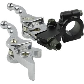 FLYPIG Folding Aluminum Clutch Brake Lever for 22mm 7/8 inch Handlebar Fit for 50cc 70cc 90cc 110cc 125cc 140cc TTR 125cc SSR Xmotos Apollo 125 Pit Dirt Bike（Chrome）