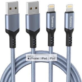 iPhone Charger[MFi Certified] 2Pack 6FT Nylon Braided Lightning Cable iPhone Charger Cord Compatible with iPhone 14/13/12/11 Pro Max/XS/XR/X /8/7/6 /Plus/SE/iPad