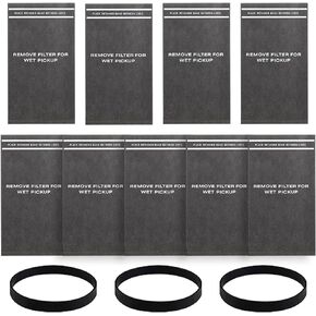 9 Pack 38737 Dust Filter Bags Replacement for Craftsman 2 to 2.5 Gallon Wet/Dry Vacuums and Powerhead Bucket Vac, with 3 Retaining Bands, Part# 9-38737/CMXZVBE38737