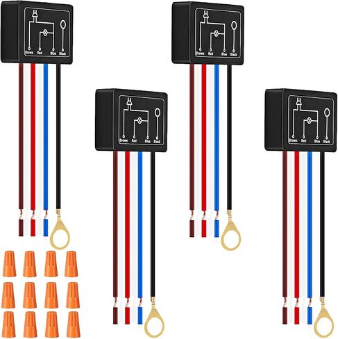 4 قطع 3-Way Touch Dimmer Switch Desk Lamp Sensor Module وحدة التحكم 3-Segment Dimming Mode Dimmer Repair Kit استبدال، مع أغطية الأسلاك in Saudi Arabia