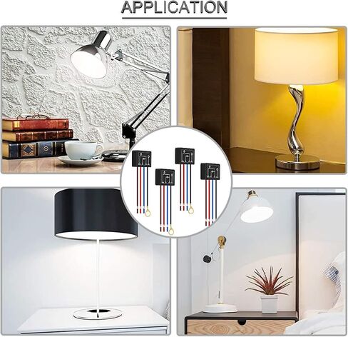 4 قطع 3-Way Touch Dimmer Switch Desk Lamp Sensor Module وحدة التحكم 3-Segment Dimming Mode Dimmer Repair Kit استبدال، مع أغطية الأسلاك in Saudi Arabia