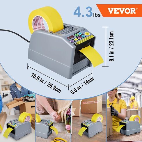 VEVOR التلقائي الشريط موزع لاصق شريط كهربائي القاطع ماكينة تغليف ماكينة قطع الأشرطة 6-60 مللي متر عرض الشريط in Saudi Arabia