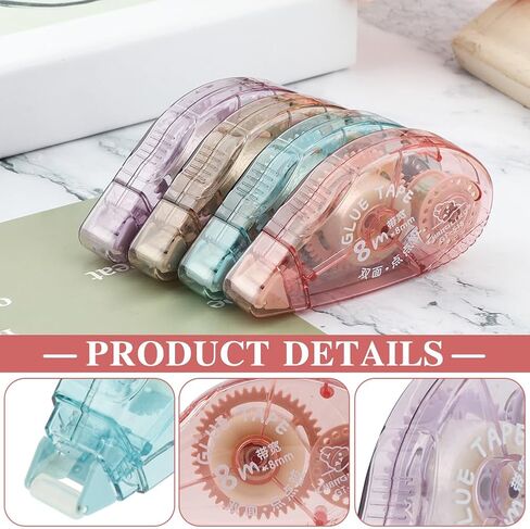 4 عبوات من بكرة الشريط مزدوجة الجوانب، شريط سجل القصاصات، لوازم سجل القصاصات، شريط لاصق لاصق لمشاريع الفنون اليدوية in Kuwait