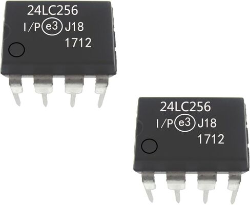 24LC256-I/P DIP-8 256K I2C EEPROM 32K x 8 Serial 400KHZ 2 PCS in Kuwait