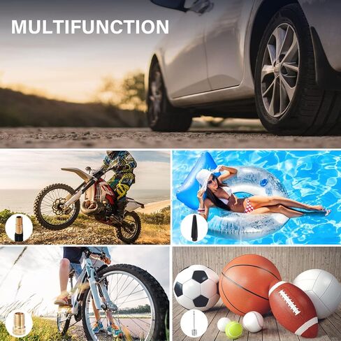 GSPSCN منفاخ الإطارات المحمولة مضخة ضاغط الهواء ذات الأسطوانة المزدوجة مع ضوء LED، مضخة هواء 12 فولت لإطارات السيارات، مضخة إطارات معدنية شديدة التحمل 150 رطل لكل بوصة مربعة مع قفل ظرف الهواء للسيارات، سيارات الدفع الرباعي، المركبات الترفيهية، الشاحنات، ا in Kuwait