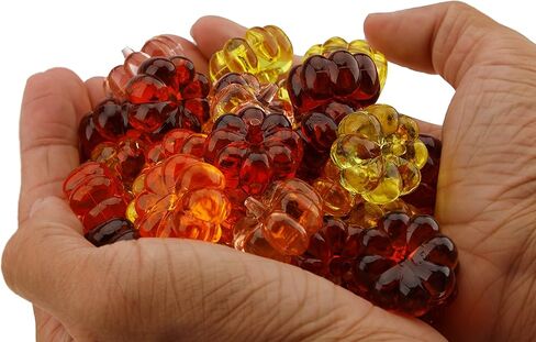 30 قطعة من مزهرية اليقطين المصنوعة من الأكريليك الصغيرة لتزيين طاولة المنزل في الخريف وحفلات الخريف وحفلات أعياد الميلاد وعيد الشكر والهالوين in Kuwait