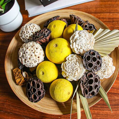 Decorative Balls for Bowls, Assorted Bowl Fillers & Vase Fillers for Centerpieces, Spherical Rattan Twigs Wicker Ball Natural Decorative Spheres Home Decor for Party Wedding(Artichokes) in Saudi Arabia