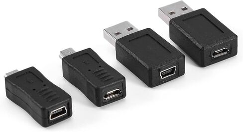 محول USB صغير VGEBY، 12 قطعة محولات USB2.0 متعددة محولات ذكر أنثى صغيرة موصلات تحويل موصل دعم الشحن محول USB صغير إلى محول USB أنثى in Saudi Arabia