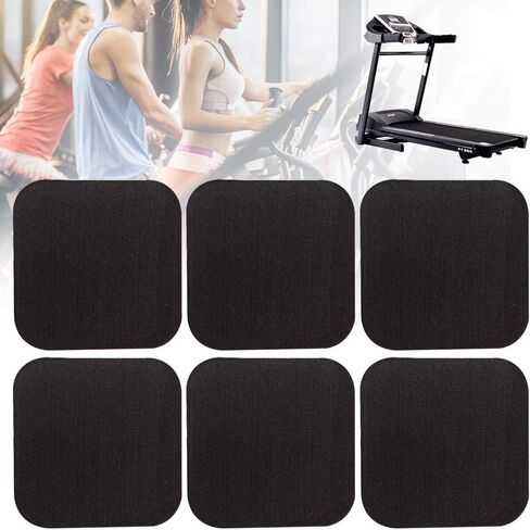 Treadmill Mat Workout Mats for Home Gym, Noise Reduction Anti Vibration Treadmill Stationary Bike Mats Rubber Treadmill Mat(Black+Blue 6) in Saudi Arabia