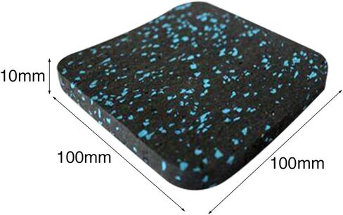 Treadmill Mat Workout Mats for Home Gym, Noise Reduction Anti Vibration Treadmill Stationary Bike Mats Rubber Treadmill Mat(Black+Blue 6) in Saudi Arabia