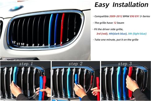 خطوط ألوان الشبكة المتوافقة مع ملحقات bmw 02-05 BMW E46 LCI 3 Series 4-Door Sedan 323i 325i 328i 330i, 00-03 BMW E46 Pre-LCI 3 Series 2-Door Coupe 325ci 330ci و00-06 M3 in Kuwait
