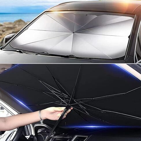 Car Windshield Sunshade Umbrella, Foldable Car Windshield Sun Shade Cover, UV Block Coating, Front Window Heat Insulation Protection in Saudi Arabia