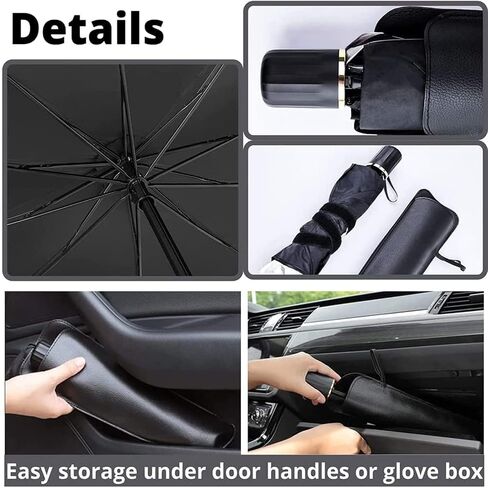 Car Windshield Sunshade Umbrella, Foldable Car Windshield Sun Shade Cover, UV Block Coating, Front Window Heat Insulation Protection in Saudi Arabia