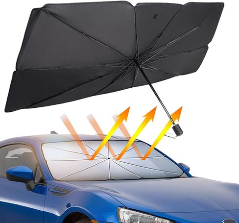 Car Windshield Sunshade Umbrella, Foldable Car Windshield Sun Shade Cover, UV Block Coating, Front Window Heat Insulation Protection in Saudi Arabia