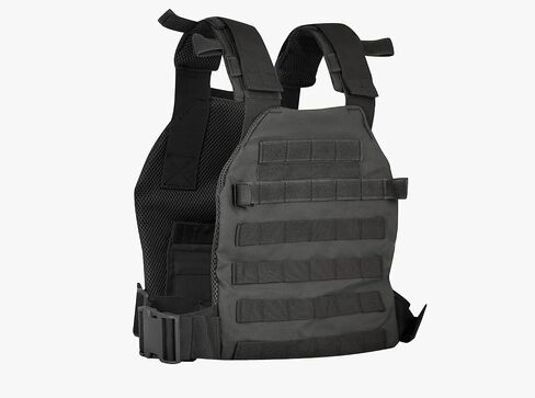 Tactical Adjustable Weighted Vest for Men and Women WODs, Strength Endurance Training Fitness Workouts Running - Quick Release, Molle System in Saudi Arabia