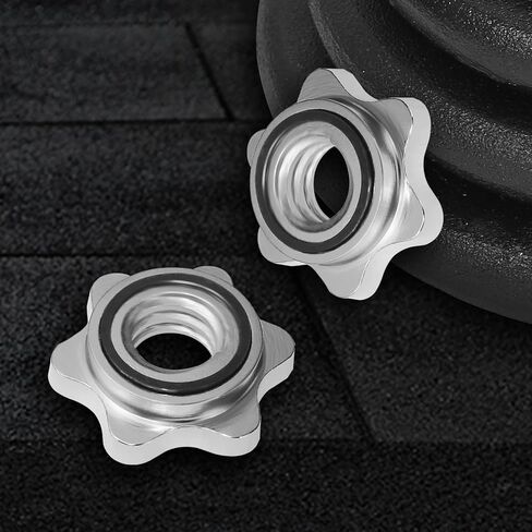 A2ZCARE Standard Barbells Spin Lock الياقات الدمبل - برغي طوق قفل دوار - غطاء صامولة سداسية 25 مم لتمارين رفع الأثقال واللياقة البدنية in Kuwait