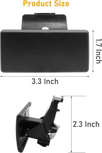 Moonlinks متوافقة مع GMC Canyon/Chevy Colorado Glove Box Latch Handle 2004-2012، لـ Hummer H3 2006-2010 مجموعة استبدال مقبض مزلاج مقصورة القفازات، OEM 10391626، مزلاج غطاء صندوق القفازات الأسود in Kuwait