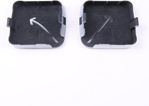 Pair Front Bumper Tow Hook Eye Cover Cap Silver/White for Toyota RAV4 2009 2010 2011 2012 (A Pair Silver Front Bumper Tow Hook Cover Cap) in Kuwait