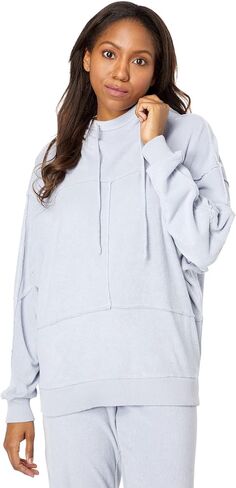 Terry Cloth Long Sleeve Seamed Kimono Hoodie in Saudi Arabia