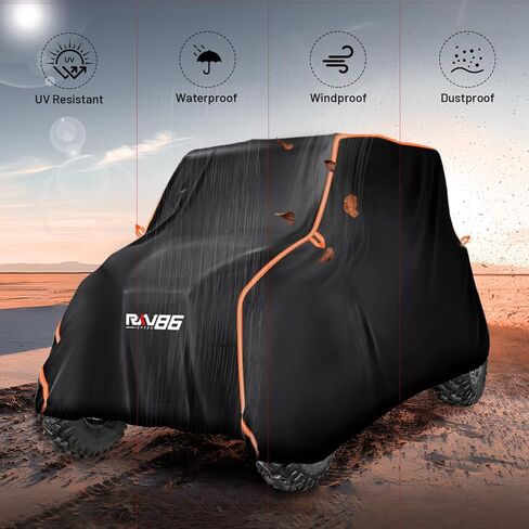 UTV Covers, Waterproof Outdoor Heavy Duty UTV Cover 4-6 Seats, 420D Oxford fabric, Compatible with most 4-6 Seats UTV or UTV less than 157 inches in Length(214"x63.2"x78") in Kuwait