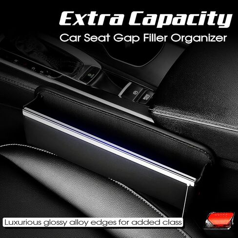 Apeso Car Seat Gap Filler Organizer: Leather Car Seat Gap Filler Storage Box, Car Side Seat Crack Space Inserts Between Seats, Car Accessories Front Seat Console Organizer (1 Pack) in Saudi Arabia