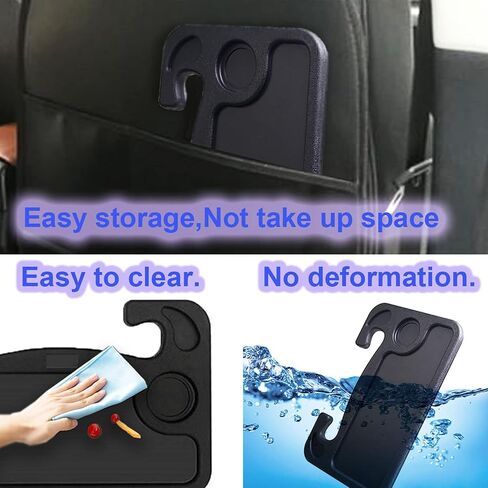 مكتب غداء السيارة المحمول، صينية مقعد عجلة قيادة السيارة مع حامل أكواب، طاولة مقعد السيارة للكتابة والعمل والشرب وتناول الطعام in Kuwait