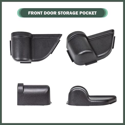 توسيع جيوب تخزين الباب الأمامي، صندوق منظم لإدخال جانب الباب مع حامل أكواب لسيارة جيب رانجلر JK JKU Sports Sahara Rubicon Unlimited 2/4 باب، أسود، مشبك، يسار ويمين in Kuwait