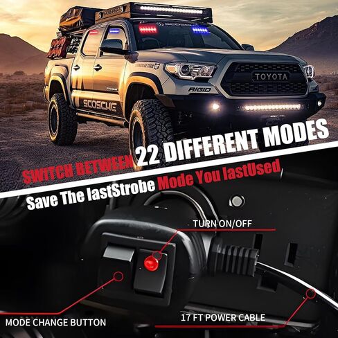 4X 6.1 inch Emergency Strobe Police Lights Red/Blue 24 LED Waterproof Hazard Warning Flashing Safety Dash Front/Rear/Side Windshield Lights for First response vehicle Trucks Car in Saudi Arabia